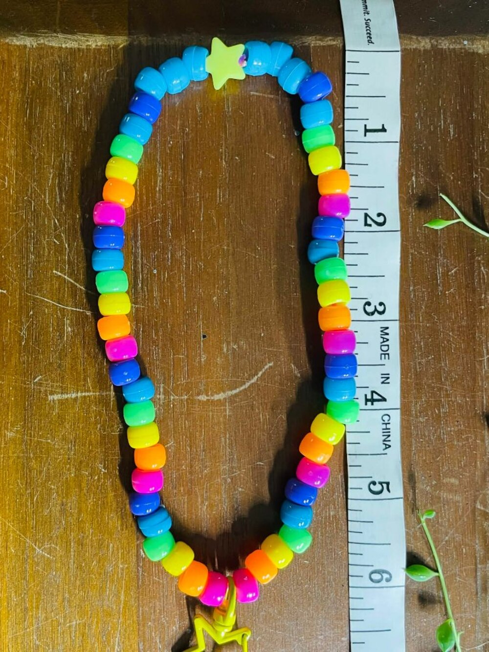 Rave 6pc Rainbow choker binky & cord earrings cuff (kandi Runtz) - Picture 4 of 11